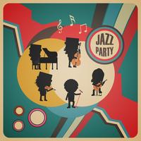 cartaz abstrato da banda de jazz vetor