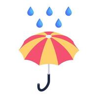 ícone isométrico moderno de guarda-chuva vetor