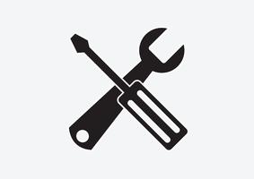 Ícone de ferramentas sinal de símbolo vetor
