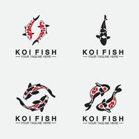 modelo de vetor de design de logotipo de peixe koi