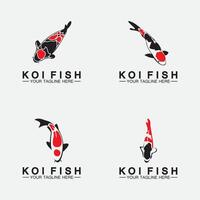 modelo de vetor de design de logotipo de peixe koi