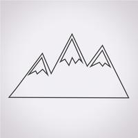 Sinal de símbolo de ícone de montanhas vetor