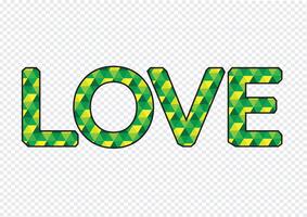 LOVE Font Type para cartão de dia dos namorados vetor