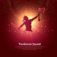 feliz parshuram jayanti design de fundo com brilho de luz cintilante. fundo de design elegante festival parshuram jayanti. vetor