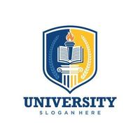 modelo de vetor de design de logotipo de educação universitária