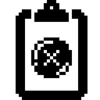 rejeitar. ícone de negócios de pixel art vetor
