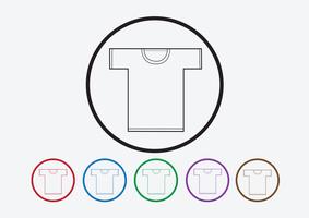 Camisa de vestuário e t-shirt ícone Ícones de vestuário vetor