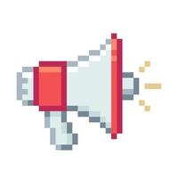 megafone. ícone de negócios de pixel art vetor