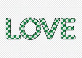 LOVE Font Type para cartão de dia dos namorados vetor