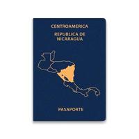 passaporte da Nicarágua. modelo de identificação do cidadão. para seu projeto vetor