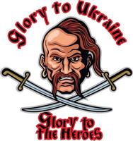 cossaco ucraniano com um sabre, camisetas de design vintage grunge