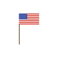 Bandeira isolada da ilustração vetorial de Estados Unidos vetor