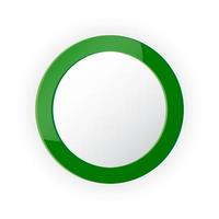 sinal de estrada em branco do círculo verde vetor