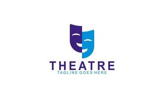 vetor de logotipo de teatro. ilustração de teatro