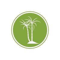 design de ilustração vetorial de logotipo de planta de cana-de-açúcar vetor