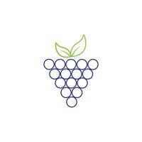 fundo de design de ilustração de ícone de vetor de uvas