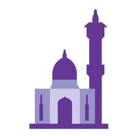 design de vetor plano de construção de mesquita