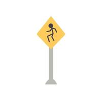vector sinal de estrada pedestre