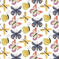 padrão perfeito de borboletas coloridas