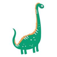 Diplodocus de dinossauro fofo. personagem de vetor de dinossauro