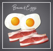 Café da manhã bacon e ovos