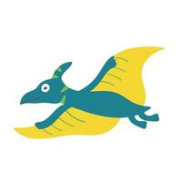 bonito dinossauro pteranodonte. personagem de vetor de dinossauro