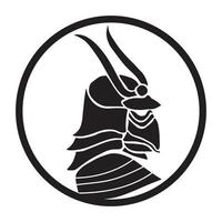 ícones samurai ninja para emblemas da comunidade, logotipos de empresas e muito mais vetor