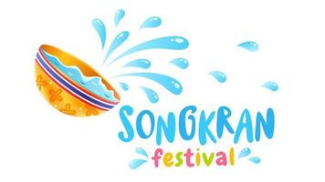 logotipo vetorial para festival songkran na tailândia. vetor