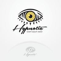 conceito de design de logotipo de hipnotizador vetor