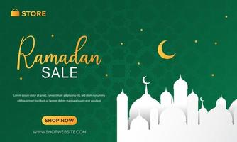 vetor de banner web moderno. venda do ramadã. ilustração vetorial.
