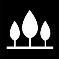 ícone de árvore sinal de símbolo vetor