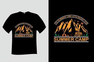 seu horário de verão deixa pronto para o acampamento de verão camiseta vetor