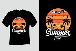 aproveite seu design de camiseta de horário de verão vetor