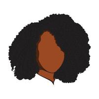 arte de cabelo afro cacheado vetor