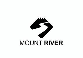 símbolo ícone montanha rio logotipo inspiração.