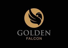 símbolo ícone inspiração de design de logotipo de falcão dourado. vetor
