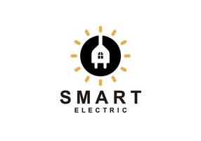 ilustração de designs de modelo de logotipo de eletricidade em casa vetor