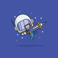 ilustrações de desenhos animados de astronautas vetor