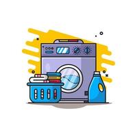 ilustrações de ícones vetoriais de lavanderia vetor
