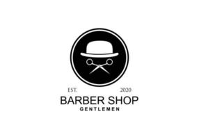 símbolo barbearia logotipo ícone design inspiração vetor