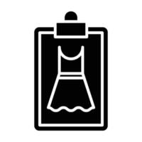 ícone de glifo de esboço de vestido vetor