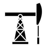 ícone de glifo de combustíveis fósseis vetor