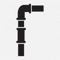 sinal de símbolo de ícone de tubos vetor