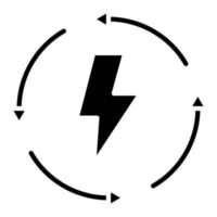 ícone de glifo de consumo de energia vetor