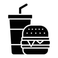 ícone de glifo de fast food vetor