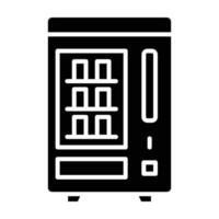ícone de glifo de máquina de venda automática vetor
