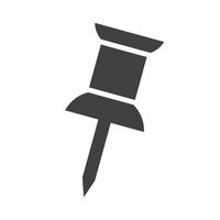 Sinal de símbolo de ícone de alfinete vetor