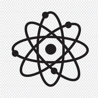 símbolo de ícone de átomo vetor