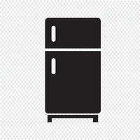 Sinal de símbolo de ícone de geladeira