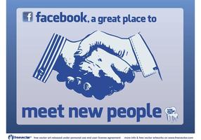 Facebook Conheça pessoas vetor